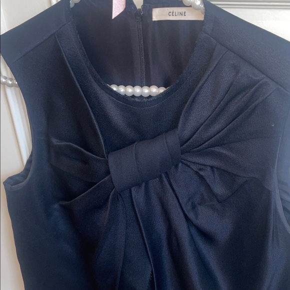 Celine Black Bow Detail Blouse - Picture 9 of 10